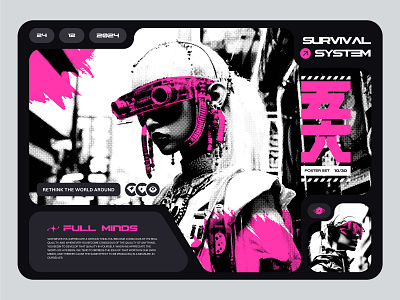 Cyberpunk Scene brand designer branding brutalism design editorial flyer futuristic graphic design hypebeast illustration poster design w2k
