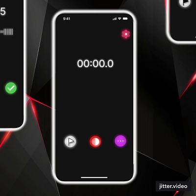 Recorder App-Concept app app design app recorder concept design glass morphism mobile mobile design ui ux