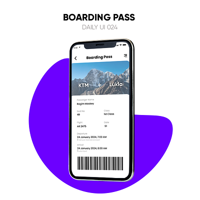 Boarding Pass #DailyUI #024 app branding challenge dailyui design graphic design illustration logo typography ui uiux ux vector