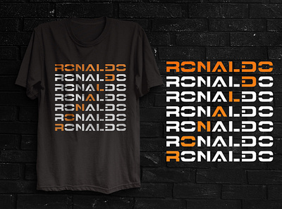 Retro Typography T-Shirt Design design football graphic design graphics illustration premium retro ronaldo top trending tshirt tshirt design typography unique