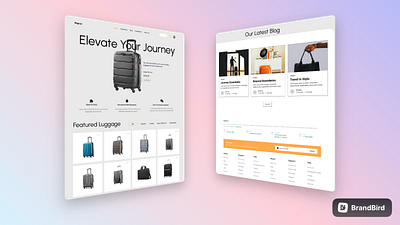 Premium Bag Luggage Website Design 3d animation graphic design ui ux