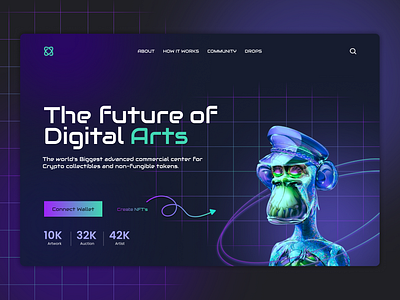 The future of Digital Arts app art branding crypto crypto collecting design graphic design illustration logo nft tokens ui ux web webdesign