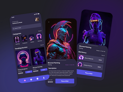 NFT Marketplace is a mobile application app blockchain branding design framewor graphic design illustration logo marketplace nft platform ui ux web webdesign