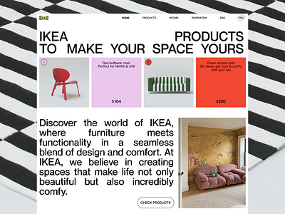 IKEA website concept cards ecommerce landing layout ui ux webdesign website