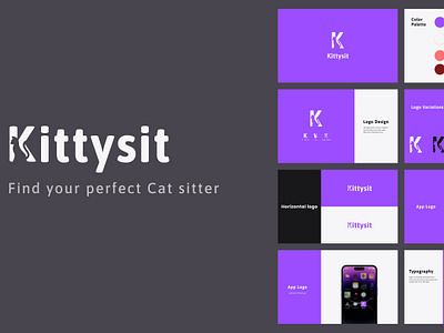 Kittysit - Brand Guide brand guide branding graphic design logo matchmaking platform startup typography ui