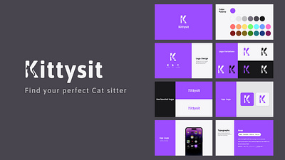 Kittysit - Brand Guide brand guide branding graphic design logo matchmaking platform startup typography ui