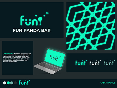FUN PANDA BAR LOGO & BRND IDENTITY bar logo logo minalal logo panda logo