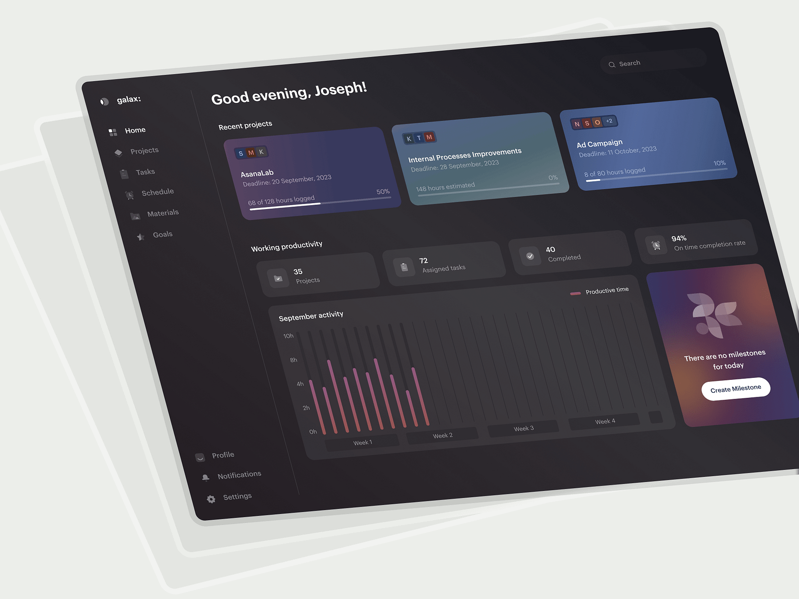 Internal Management System - Dark Mode by Olya Marchak for Dose of ...