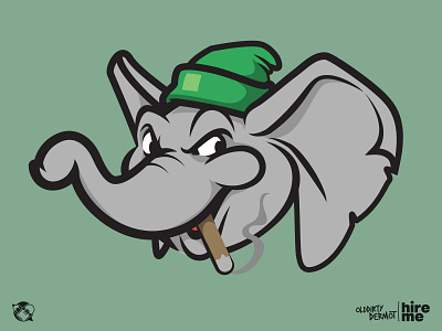 Elephant character design elephant graphics illustration t shirt design tee design vector vector design