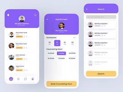 Ui Ux design for University App app booking website branding design graphic design logo ui user user interface ux vector