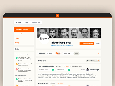 YCombinator Platform ui ux web design website yc ycombinator