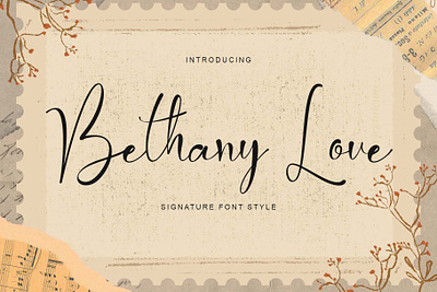 Bethany Love beautiful branding design elegant engagement font font design graphic design handwritten logo signatures spring summer valentine wedding