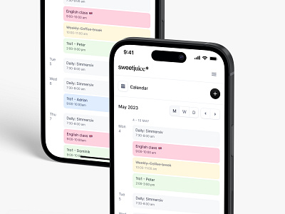 sweetjuice* calendar mobile app application calendar date design digitalproduct flat hr ios mobile modern pixelperfect product productdesign ui ui design ux uxdesign