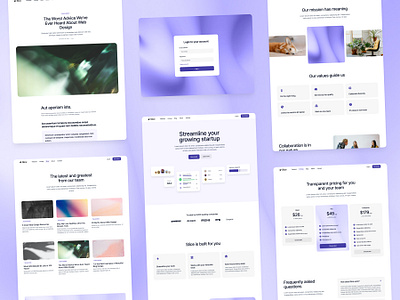 SaaS website template brand bryn taylor colour design designer purple saas site startup startups template template design type typography ui webflow website website design website template