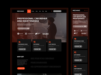 Mechanic 128 professional responsive typography webdesign webdevelopment webflow