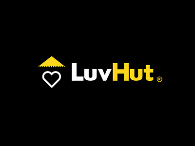 LuvHut Logo Design branding feeling logo graphic design heart logo hut logo logo logo design love logo