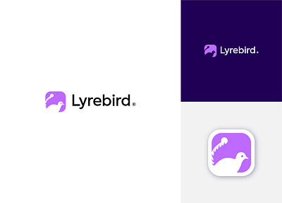 Lyrebird Logo design bird logo branding clean logo graphic design logo lyrebird logo modern logo simple logo