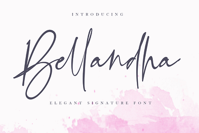 Bellandha - EleganT Signature Font branding font font freebies free font handwriting illustration logo logotype magazine mockup svg typography vector