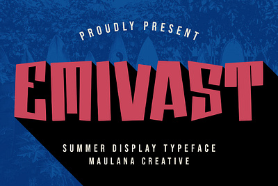 Emivast Summer Display Font animation beauty branding font fonts graphic design handlettering logo maulana creative modern font nostalgic sans serif valentine