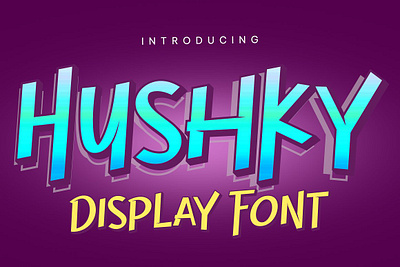 Hushky - Display Font alternate font display font duo font extrude shadow font