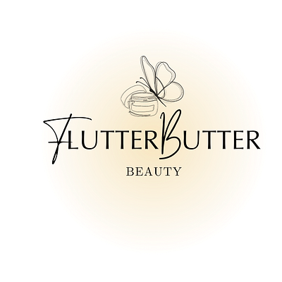 FLUTTERBUTTER Beauty Logo Design