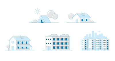 Real Estate illustrations abo illustration immo immobilien marketplace plans real estate subscription tiers