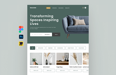 Decorate | Website Design app app design design graphic design ui ui design uix web design website website design