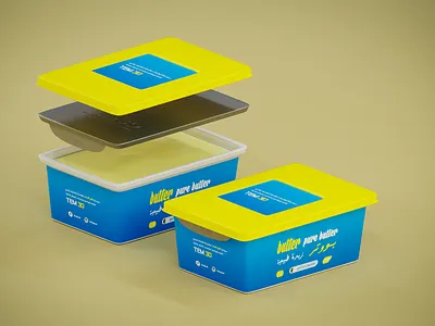 Butter container 3d-model 3d blender branding design graphic design product render