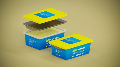 Butter container 3d-model 3d blender branding design graphic design product render