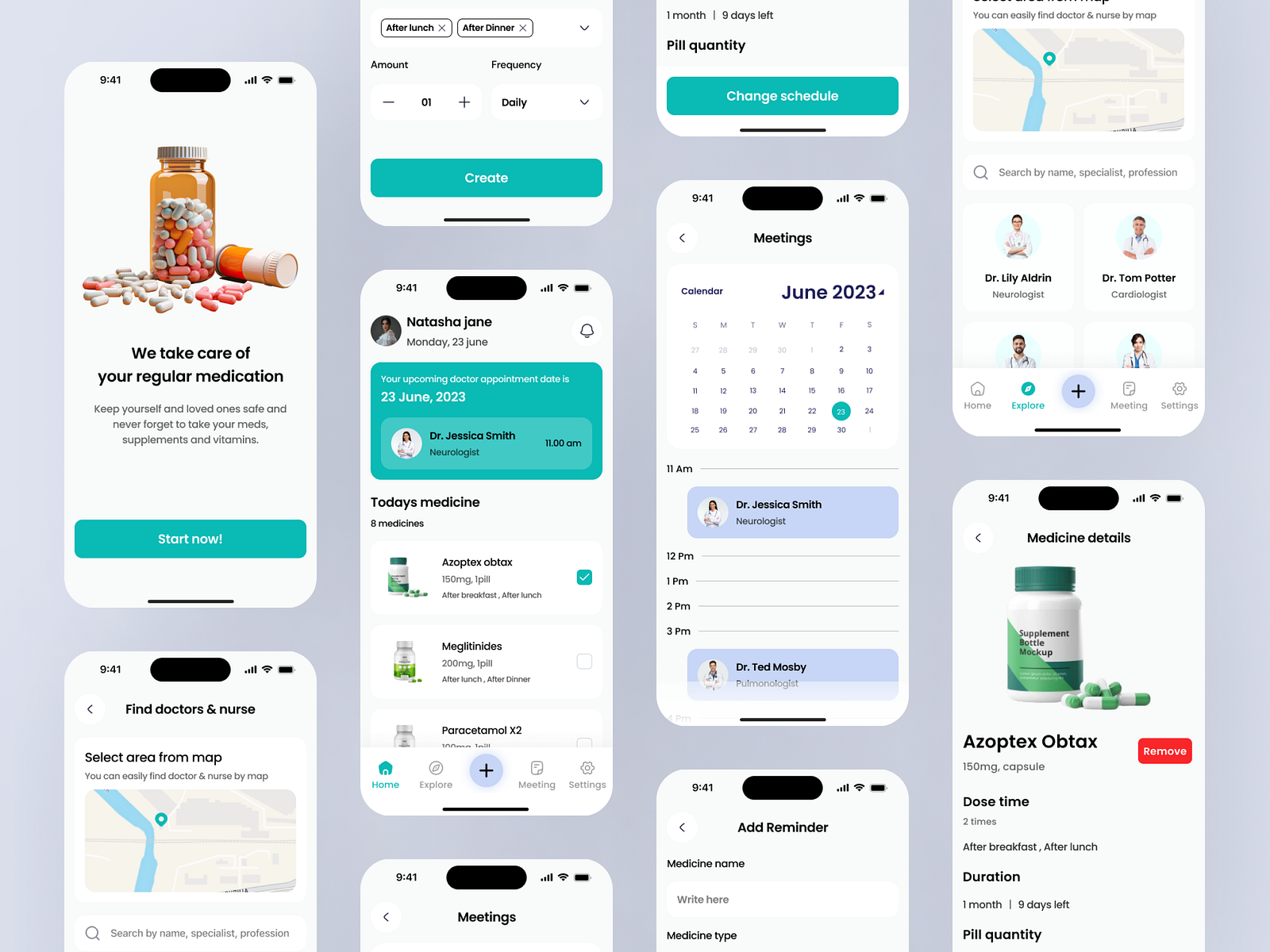 Mobile App Design - Medical App by Jahid Chowdhury for Winnex on Dribbble