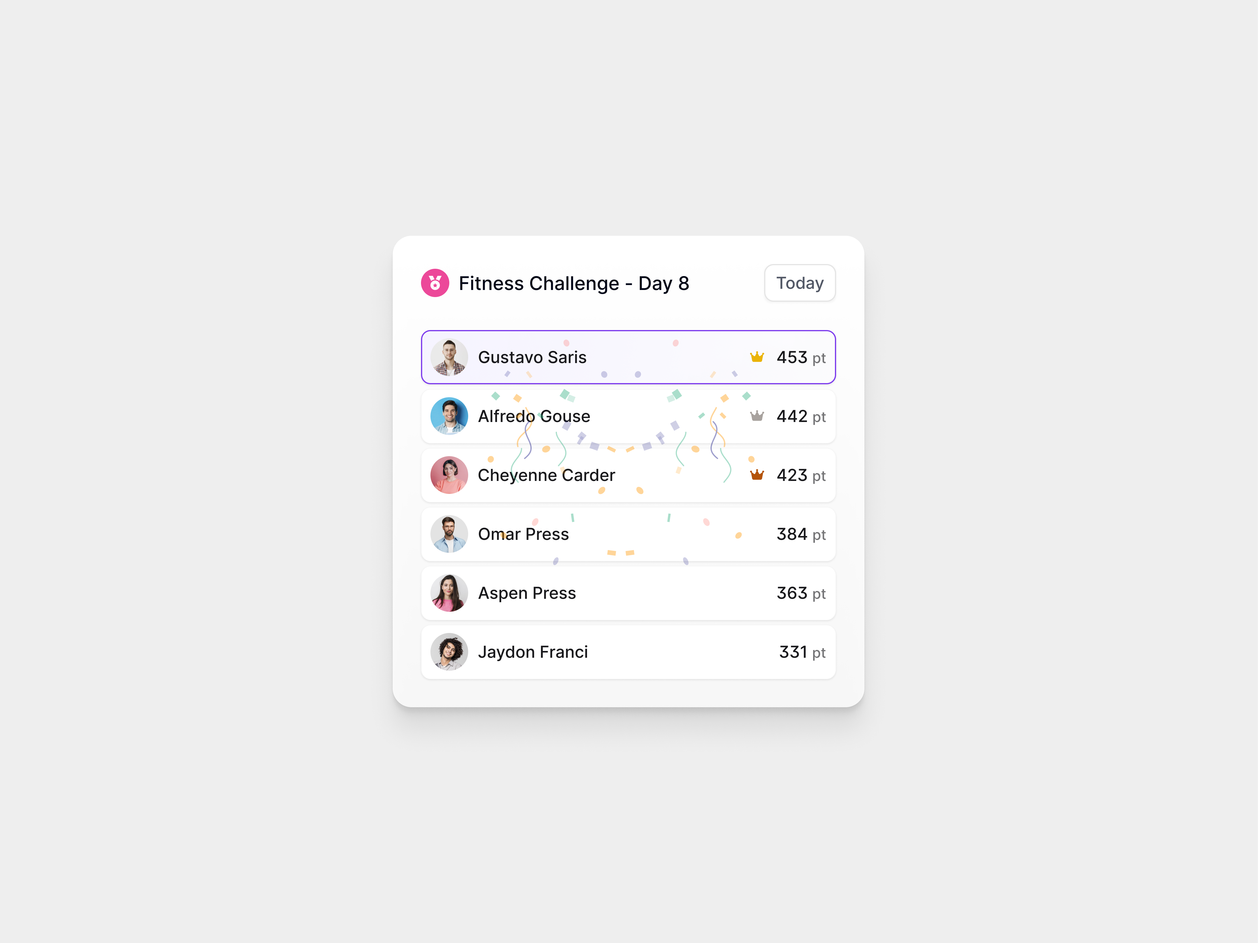 08 Fitness Challenge app clean design illustration minimal product ui ux