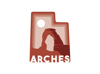 Arches National Park Badge - Human Nature Designs arches arches badge arches design arches illustration arches national park arches national park badge arches national park design human nature designs national park national park badge national park design national park illustration nature illustration outdoor illustration