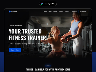 Fitness Trainer Website figma fitness fitness trainer fitness website gym gym uiux instructor landing page ui design web design