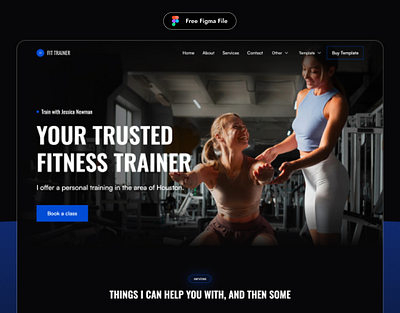 Fitness Trainer Website figma fitness fitness trainer fitness website gym gym uiux instructor landing page ui design web design