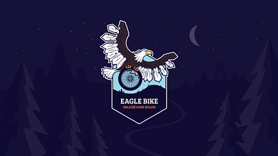 Logo and illustration for bike rental company bike illustration logo