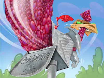 Dragon Mail… childrens illustrator design illustration whimsical whimsy
