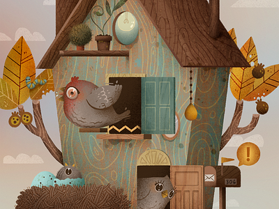 Finchwood’s House animation artwork character character design design game handmade house house finch illustration interactive interactive game
