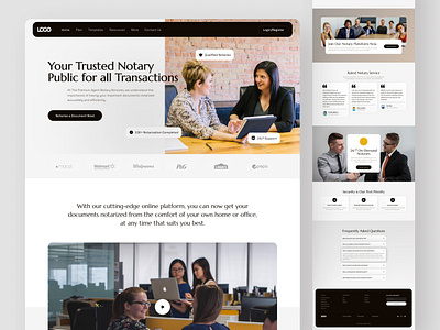 Notary Website Landing Page UI design notary notarylanding notaryportal notaryui notaryweb notarywebdesign notarywebportal notarywebsite notarywebsitedesign onlinenotary onlinenotaryplatform ui uidesign uiux uiuxdesign uxdesign webdesign websitedesign