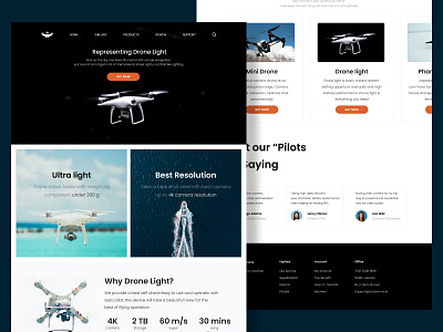 Drone Landing Page ai app branding design drone figma graphic design illustration landing page layout logo protoytipe typography ui uiux ux vector web wireframe