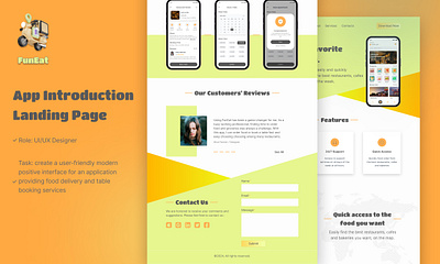 UI DESIGN APP INTRODUCTION LANDING PAGE app brand identity branding colorful delivery app figma graphic design illustrator photoshop ui ui ux ux ux design