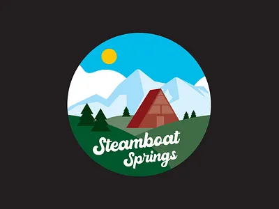 Steamboat Springs, Colorado Badge - Human Nature Designs colorado badge colorado design colorado illustration human nature designs mountain badge mountain design mountain illustration mountain town mountain town design outdoor badge outdoor design outdoor illustration steamboat springs steamboat springs badge steamboat springs design steamboat springs illustration