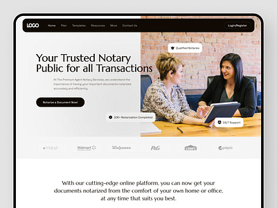 Notary Website Landing Page UI design landingpage notary notarylanding notaryportal notaryui notaryweb notarywebdesign notarywebportal notarywebsite notarywebsitedesign onlinenotary onlinenotaryplatfrom ui uidesign uiux uiuxdesign uxdesign webdesign websitedesign