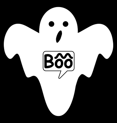 Ghost 3d cute ghost graphic design logo