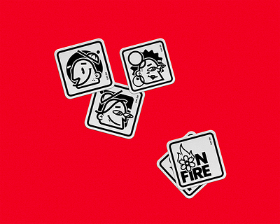 Todxs On Fire! character design digital art elroespinoza graphic design illustration logo minimal illustration motion graphics onfire sticker design stickers vector art
