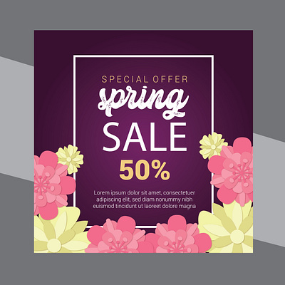 spring sale design template vector 3d animation app branding business card design design graphic design illustration logo monir360 ui