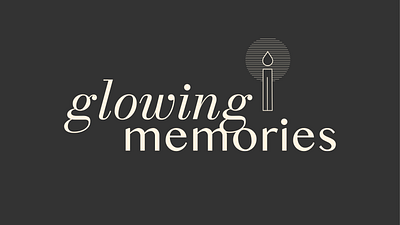 Glowing Memories branding grief share logo design typography volunteer