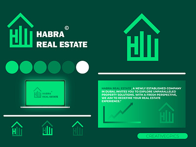 Habra Real Estate label logo real estate logo