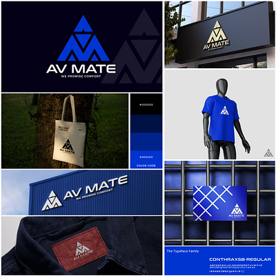 AV MATE Clothing Brand Logo Design 2d 3d art adobe animation branding graphic design illustration letter logo logo motion graphics trend typography ui vector