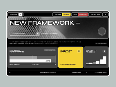 FRAMEWORK - Website Concept blog cms concept design landing page minimalist modern portfolio technology ui ux web web design webdesign website