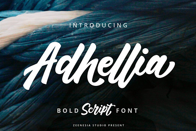Adhellia - Bold Script Font bold display fonts logo script typeface